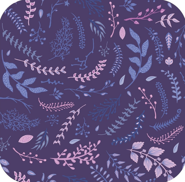 Purple And Pink Rose Print V5 Premium Drink Coaster Resin With Cork Backing