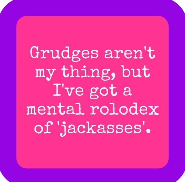 Mental Rolodex Premium Drink Coaster Resin With Cork Backing