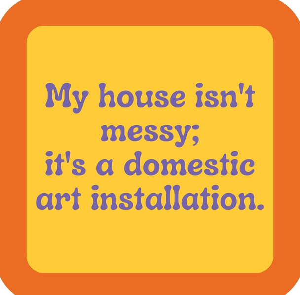Domestic Art Installation Premium Drink Coaster Resin With Cork Backing