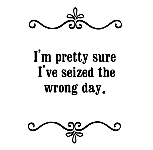 GGZ280 Im Pretty Sure Ive Seized The Wrong Day Premium Drink Coaster Resin With Cork Backing