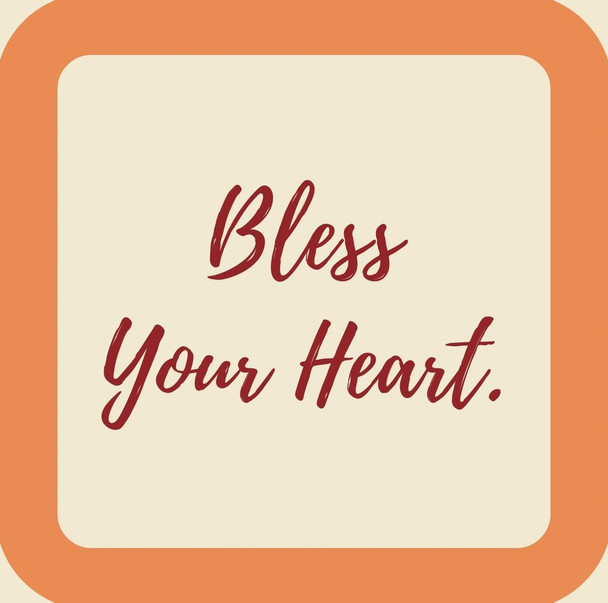 Bless Your Heart Premium Drink Coaster Resin With Cork Backing
