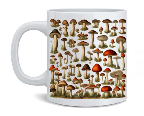 Mystical Mushroom Mug Vintage Inspired Art by Adolphe Philippe Millot
