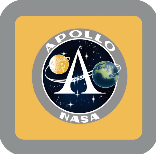 NASA Apollo Program Logo Retro Premium Drink Coaster Resin With Cork Backing