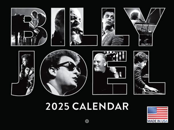 Billy Joel Officially Licensed Calendar 2025 Wall Calander Monthly Music Band Merch 12 Month