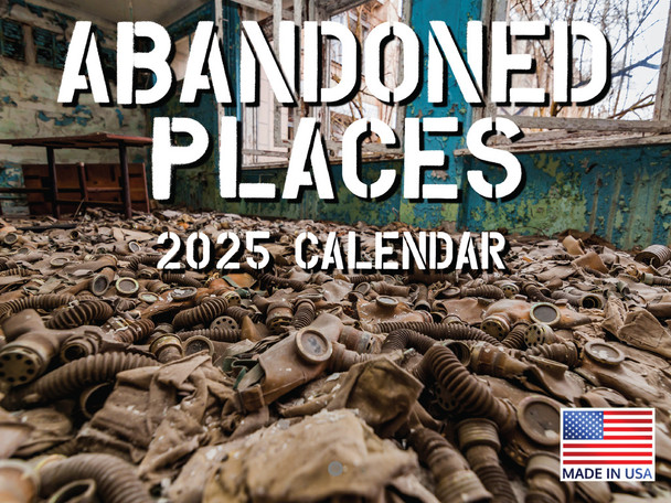 Abandoned Places Mystery Calendar 2025 Monthly Wall Calender 12 Month | American Made In The USA