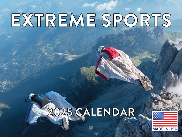 Extreme Sport Calendar 2025 Monthly Wall Calender 12 Month | American Made In The USA