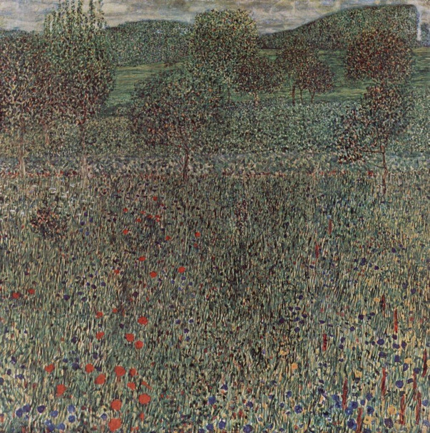 Gustav Klimt Flower Field in Litzlberg Art Nouveau Prints and Poster Gustav Klimt Canvas Wall Art Fine Art Nature Landscape Abstract Symbolist Painting Cool Wall Decor Art Print Poster 24x36