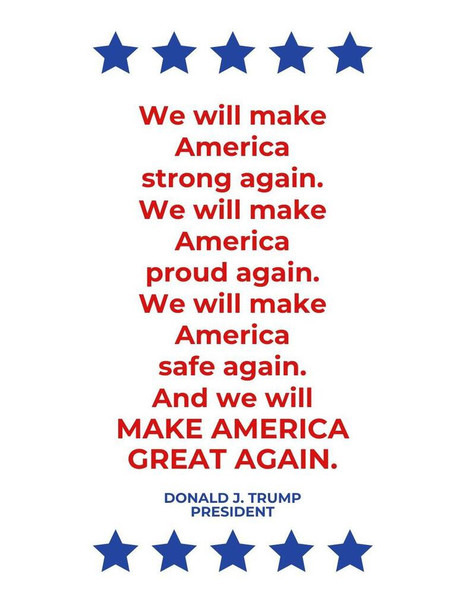 SET OF 3 - Donald Trump MAGA Make America Great Again Quote Box of 10 Blank Note Cards 4x5