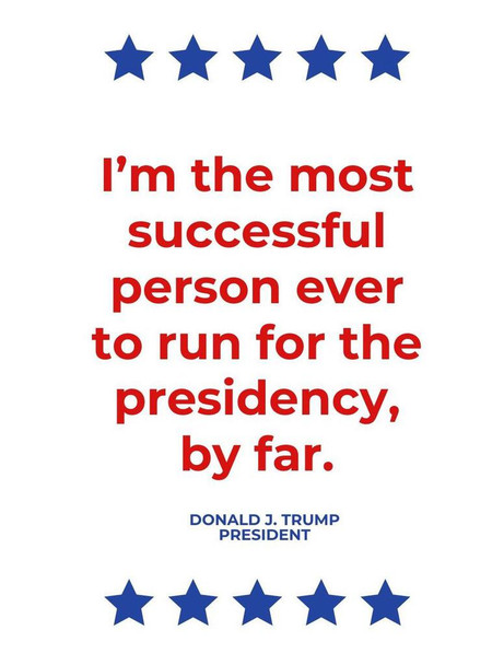 SET OF 3 - Donald Trump Most Successful Person Quote Box of 10 Blank Note Cards 4x5