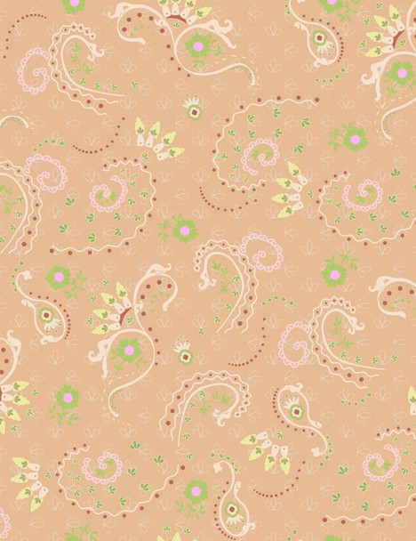 SET OF 3 - Tan And Pink Paisley Floral Patterned Box of 10 Blank Note Cards 4x5