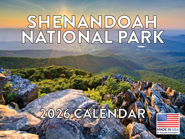 Shenandoah National Park Calendar 2026 Monthly Wall Calender 12 Month | American Made In The USA
