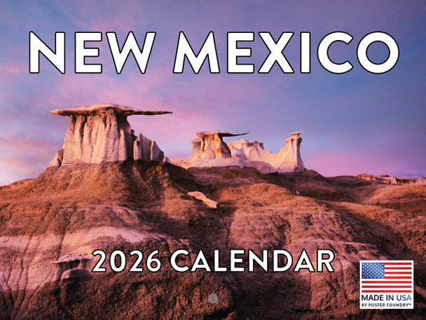 New Mexico Calendar 2026 Wall 12 Month Monthly NM Scenic Souvenirs Themed Gifts | American Made In The USA