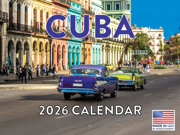 Cuba Calendar 2026 Monthly Wall Calender 12 Month | American Made In The USA