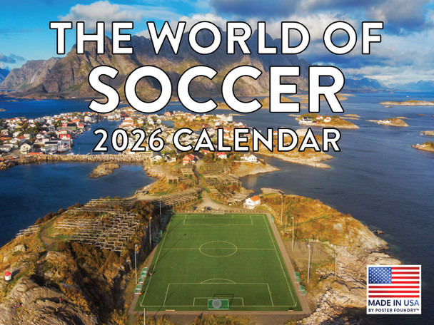 Soccer Calendar 2026 Monthly Wall Calender 12 Month | American Made In The USA