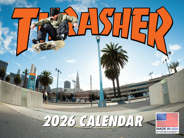 Thrasher Calendar 2026 Monthly Wall Calender 12 Month | American Made In The USA