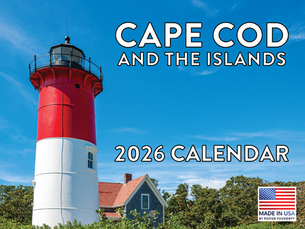 Cape Cod Calendar 2026 Nantucket Marthas Vineyard Wall 12 Month Monthly MA Scenic Souvenirs Themed Gifts | American Made In The USA