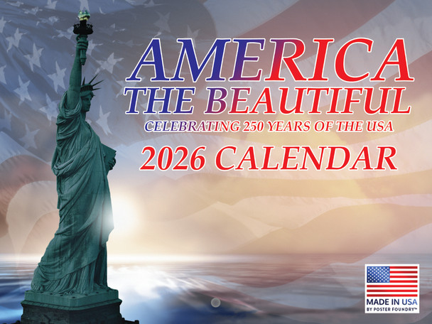 America Patriotic Quotes Calendar 2026 Monthly Wall Calender 12 Month | American Made In The USA
