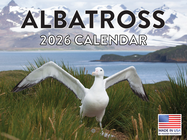 Albatross Bird Calendar 2026 Monthly Wall Calender 12 Month | American Made In The USA