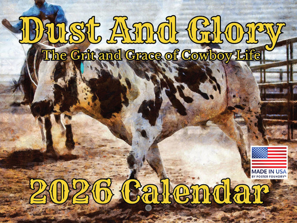 Rodeo Life Calendar 2026 Cowboy Wall Monthly American Made In The USA
