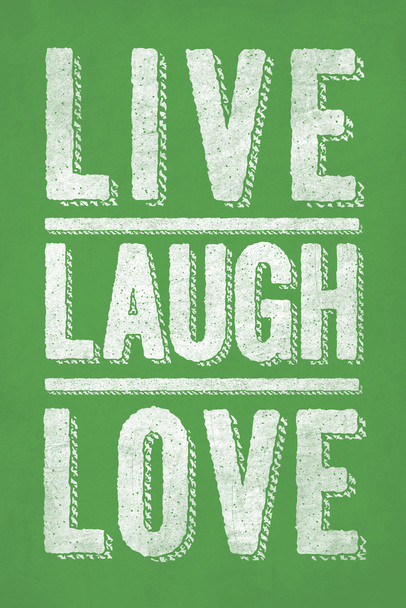 Live Laugh Love Green Cool Wall Decor Art Print Poster 12x18