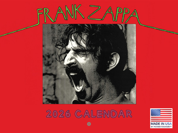 Frank Zappa Calendar 2026 Monthly Wall Calender 12 Month | American Made In The USA
