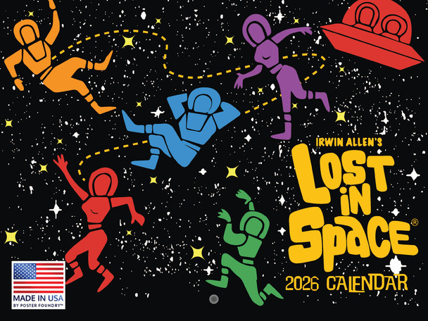 Lost In Space Calendar 2026 Monthly Wall Calender 12 Month | American Made In The USA