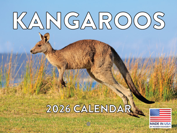 Kangaroo Calendar 2026 Monthly Wall Calender 12 Month | American Made In The USA