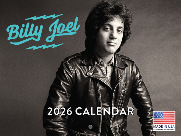 Billy Joel Calendar 2026 Officially Licensed Gifts Merchandise Monthly Wall Calender 12 Month | American Made In The USA