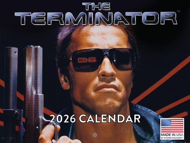 Terminator Calendar 2026 Official Movie Memorabilia Monthly Wall Calender 12 Month | American Made In The USA