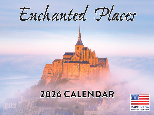 Enchanted Places Calendar 2026 Mystical Place Monthly Wall Calender 12 Month | American Made In The USA
