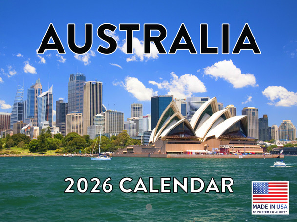 Australia Calendar 2026 Monthly Wall Calender 12 Month | American Made In The USA