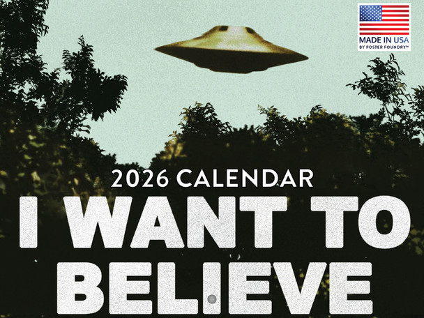 I Want to Believe UFO Calendar 2026 Aliens Monthly Wall Calender 12 Month | American Made In The USA