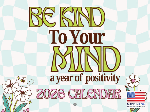 Mental Health Calendar 2026 Monthly Wall Calender 12 Month | American Made In The USA