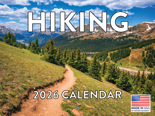 Hiking Calendar 2026 Trails Monthly Wall Calender 12 Month | American Made In The USA