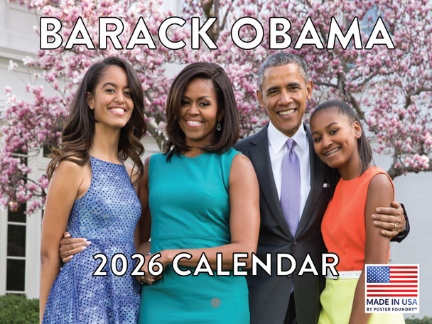 Barack Obama Calendar 2026 Monthly Wall Calender 12 Month | American Made In The USA
