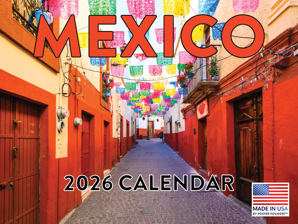 Mexico Calendar 2026 Mexican Monthly Wall Calender 12 Month | American Made In The USA