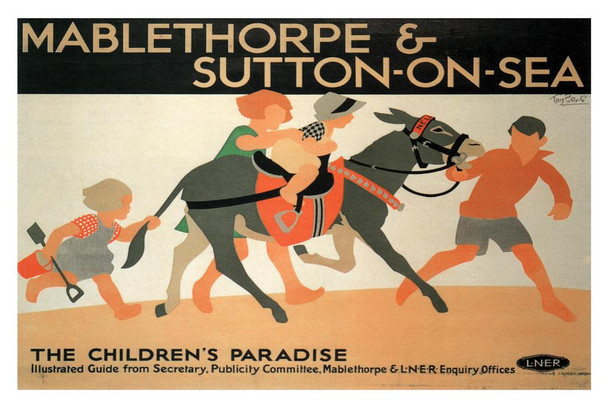 Mablethorpe Sutton on Sea England Vintage Travel Cool Wall Art Print Poster 16x24