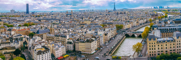 Aerial Panoramic View Of Paris France Photo Cool Wall Art Print Poster 12x18