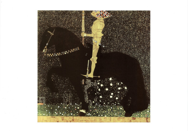 Gustav Klimt Life is a Battle The Golden Knight 1903 Poster 12x18