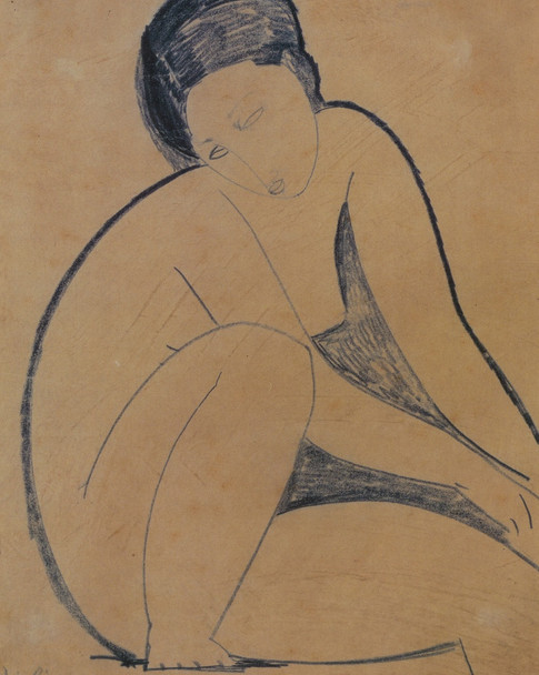 Amedeo Modigliani Seated Nude Art Print Poster 12x18