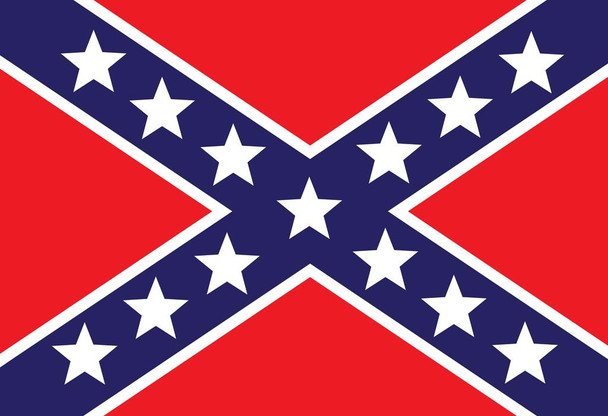 Laminated Flags Confederate States of America Confederacy Navy Jack Civil War Historical Poster