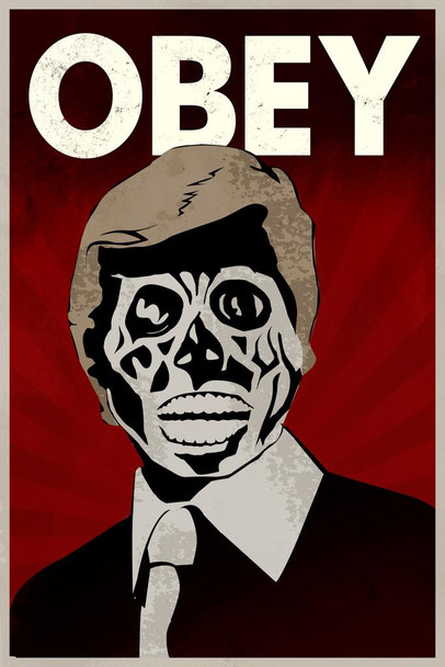Laminated Obey Alien Politician Movie Poster 12x18 inch