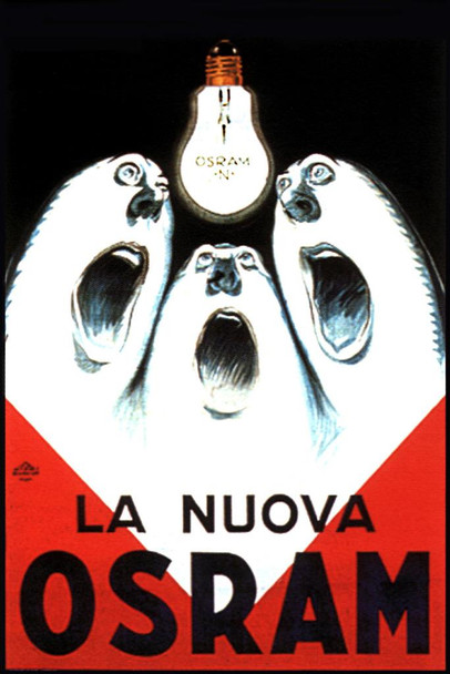 La Nuova Osram Light Vintage Illustration Art Deco Vintage French Wall Art Nouveau French Advertising Vintage Poster Prints Art Nouveau Decor Cool Wall Art Print Poster 16x24