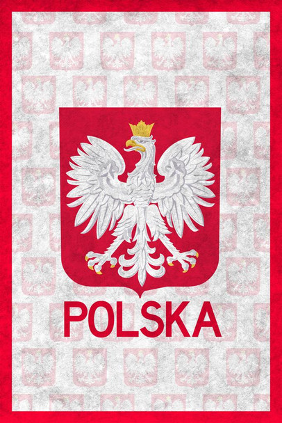 Laminated Poland Soccer Retro National Team Sports Poster 12x18