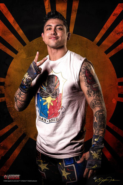 TJ Perkins TJP Sun Legends of Lucha Libre Luchador Wrestler Mexican Wrestling Cool Wall Art Print Poster 16x24