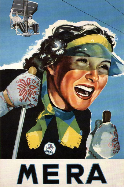 Laminated Alpe Di Mera Ski Resort Switzerland Vintage Illustration Travel Art Deco Vintage French Wall Art Nouveau 1920 French Advertising Vintage Poster Prints Poster Dry Erase Wall Art 12x18