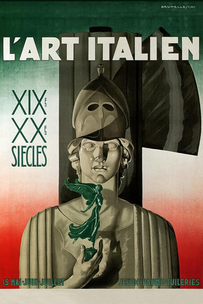 Laminated Art Italien Italy Vintage Poster Dry Erase Wall Art 12x18