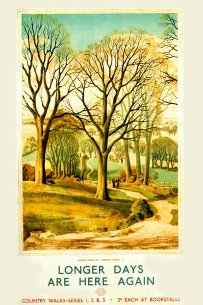 Laminated 1938 Longer Days Vintage Illustration Travel Art Deco Vintage French Wall Art Nouveau French Advertising Vintage Poster Prints Art Nouveau Decor Poster Dry Erase Wall Art 12x18