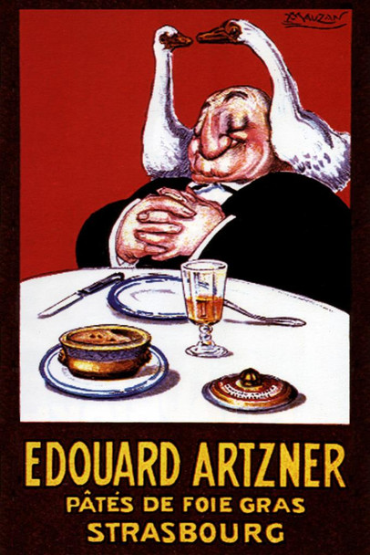 Laminated Edouard Artzner Foie Gras Vintage Illustration Art Deco Vintage French Wall Art Nouveau 1920 French Advertising Vintage Poster Prints Art Nouveau Decor Poster Dry Erase Wall Art 12x18