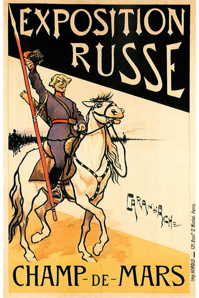 Laminated Exposition Russe Vintage Illustration Art Deco Vintage French Wall Art Nouveau 1920 French Advertising Vintage Poster Prints Art Nouveau Decor Poster Dry Erase Wall Art 12x18